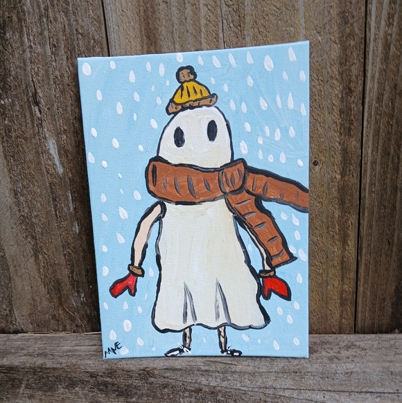 Ghost In Snow Painting - Picture 9 of 9